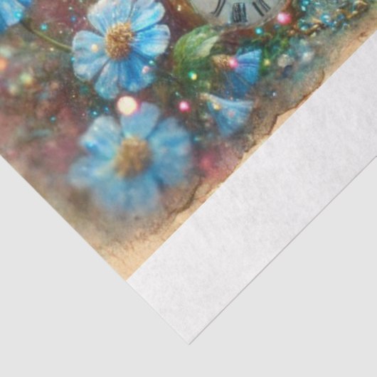 白うさぎのウッドランド時計聖域デクページ 薄葉紙 (詳細)