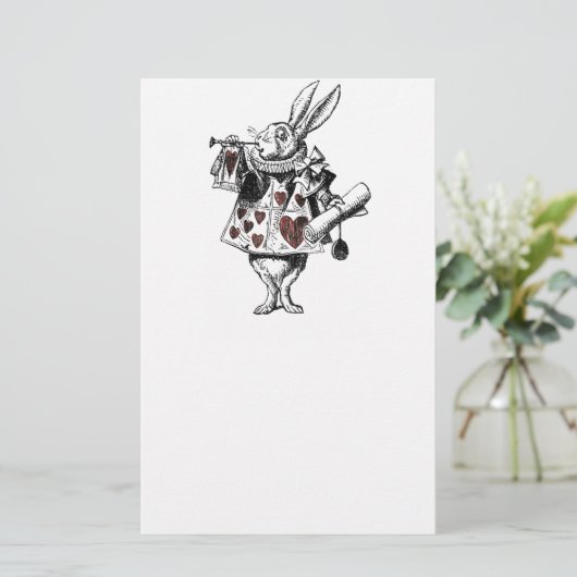 白うさぎのハート-不思議の国のアリス 便箋 (スタンド正面)