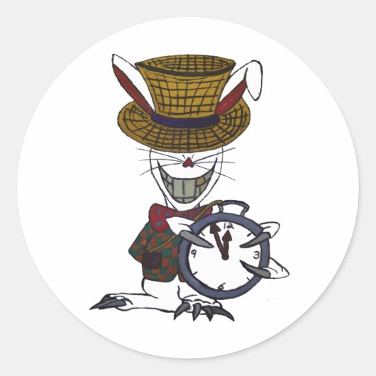 白うさぎのロゴシール ラウンドシール (正面)