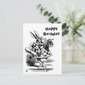 白うさぎのCC0240誕生日はがき ポストカード (スタンド正面)