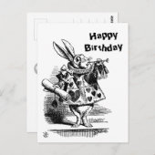 白うさぎのCC0240誕生日はがき ポストカード (正面/裏面)