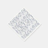 白うさぎアヒル光イリュージョンスケッチイースター スタンダードカクテルナプキン (角)