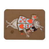 白うさぎアリス マグネット (横)