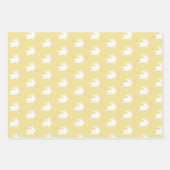 白うさぎイースターパターンパステルカラー ラッピングペーパーシート (正面3)