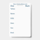 白うさぎケージ名タグ バッジ (裏面)