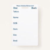 白うさぎケージ名タグ バッジ (裏面)