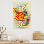 白うさぎフルカラー ポスター (キッチン)