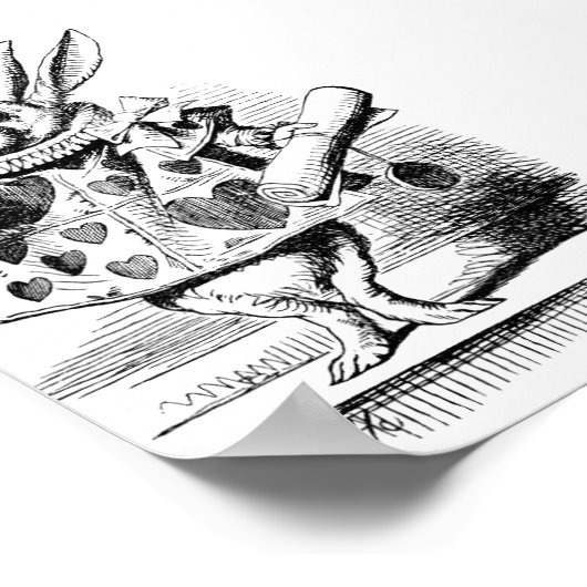 白うさぎヘラルドポスター(アリスの冒険) ポスター (角)