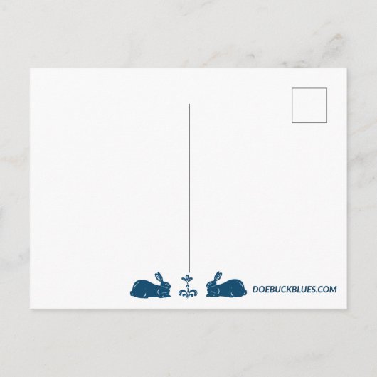 白うさぎポストカード ポストカード (裏面)