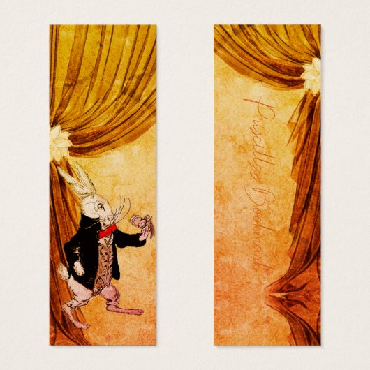 白うさぎレッドボウポケットウォッチ |ブックマーク (正面&裏面)