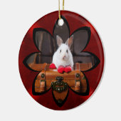 白うさぎ初めてのクリスマス セラミックオーナメント (左)