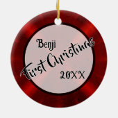 白うさぎ初めてのクリスマス セラミックオーナメント (裏面)