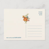 白うさぎ吹ラッパハッピーバースデーCC1126 ポストカード (裏面)