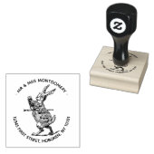 白うさぎ差出人住所印 ラバースタンプ (押印)