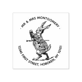 白うさぎ差出人住所印 ラバースタンプ