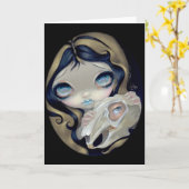 「白うさぎ復活」 カード (黄色い花)