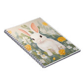 白うさぎ春の花 ノートブック (右側)
