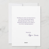 白うさぎ春Equinoxオスターラワイルドフラワー シーズンカード (裏面)