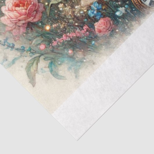 白うさぎ森林時計コレクションのデコページ 薄葉紙 (詳細)