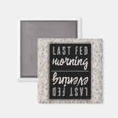 白うさぎ毛皮キャットドッグペットフードアニマルプリント マグネット (正面/裏面)