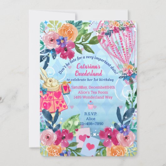 白うさぎ物語不愉快な誕生日パーティー 招待状 (正面)