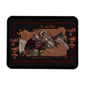 白うさぎ磁石 マグネット (横)