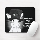 白うさぎ誰が会うと思うカスタム文字 マウスパッド (マウス)