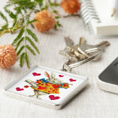 白うさぎ1 キーホルダー (側面)