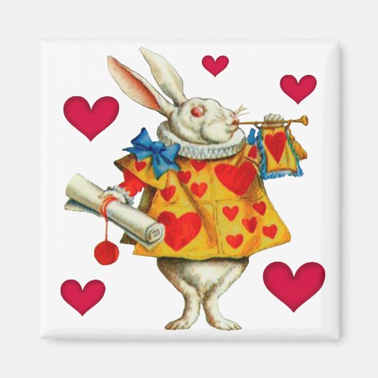 白うさぎ1 マグネット (正面)