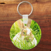 白うさぎ3 キーホルダー (正面)