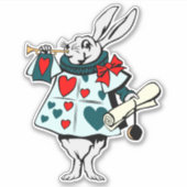 白うさぎ4ステッカー シール (正面)