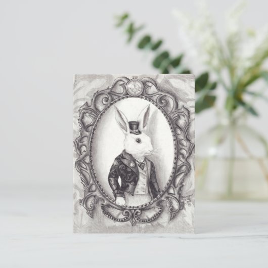 白うさぎ – はがき (スタンド正面)