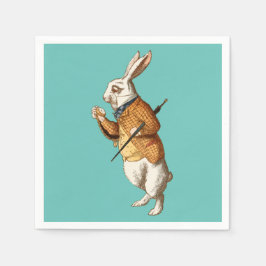 白うさぎ(アリスのワンダーランドでの冒険) スタンダードカクテルナプキン