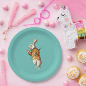 白うさぎ(アリスのワンダーランドでの冒険) ペーパープレート (パーティー)