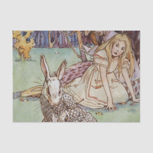 「白うさぎ」アリスBウッドワード著 薄葉紙 (正面)