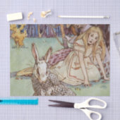 「白うさぎ」アリスBウッドワード著 薄葉紙 (クラフト)