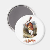 白うさぎ（カラー） マグネット (正面/裏面)