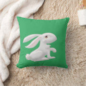 白うさぎ クッション (ブランケット)