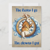 白うさぎ、不思議の国のアリスキャラクター。 ノートカード (正面)