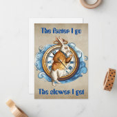 白うさぎ、不思議の国のアリスキャラクター。 ノートカード (正面/裏面インサイチュ)