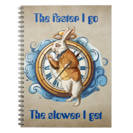 白うさぎ、不思議の国のアリスキャラクター。 ノートブック