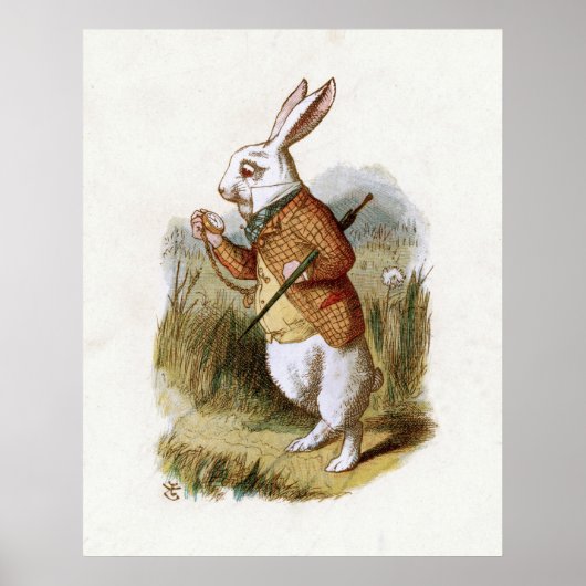 白うさぎ – 不思議の国のアリス ポスター (正面)