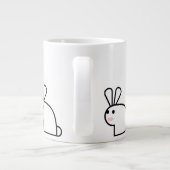 白うさぎ(数々の) ジャンボコーヒーマグカップ (裏面)