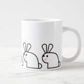 白うさぎ(数々の) ジャンボコーヒーマグカップ (右)