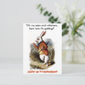 白うさぎ（色） ポストカード (スタンド正面)