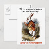 白うさぎ（色） ポストカード (正面/裏面)