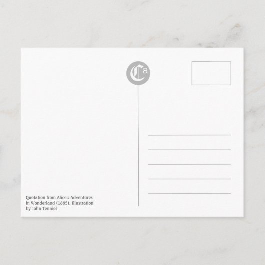 『白うさぎCC0242おとぎ話はがき』 ポストカード (裏面)