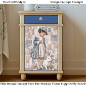 白うさぎEC3Rデコページ付きブラウンスキンガール 薄葉紙