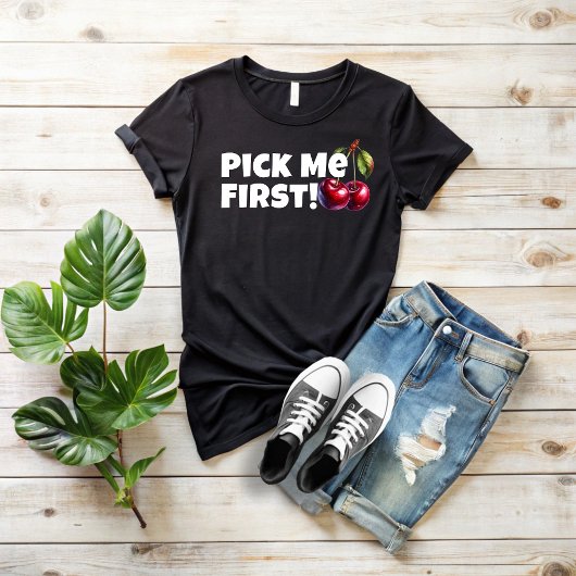 白おもしろいさくらんぼvibeスローガン母の日 tシャツ