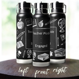 白おもしろいチョーク黒板基本先生 ウォーターボトル
